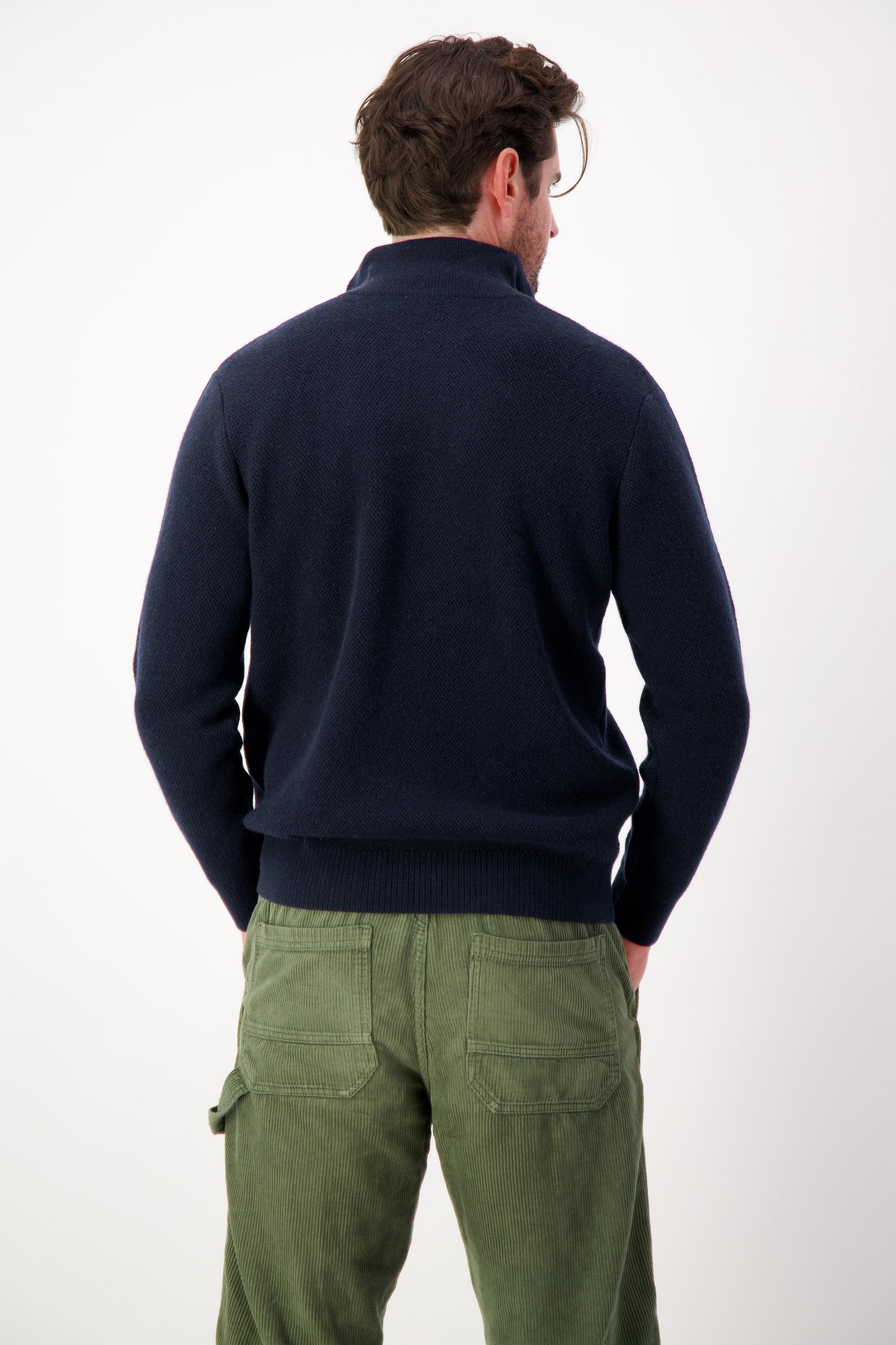 Honeycomb Button Down Sweater - Nuan Cashmere - classic - elegant - cashmere