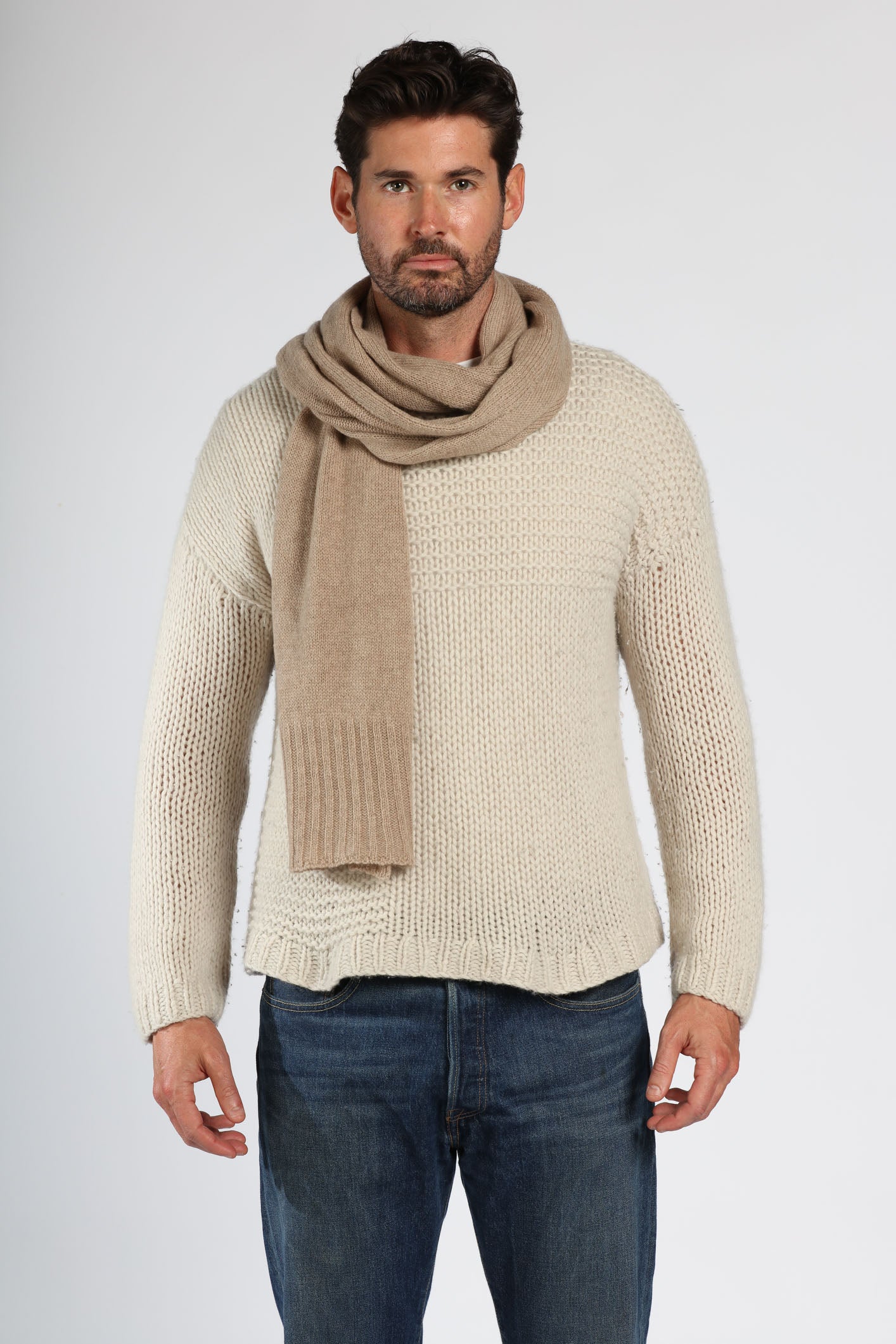 Ribbed Cashmere Scarf