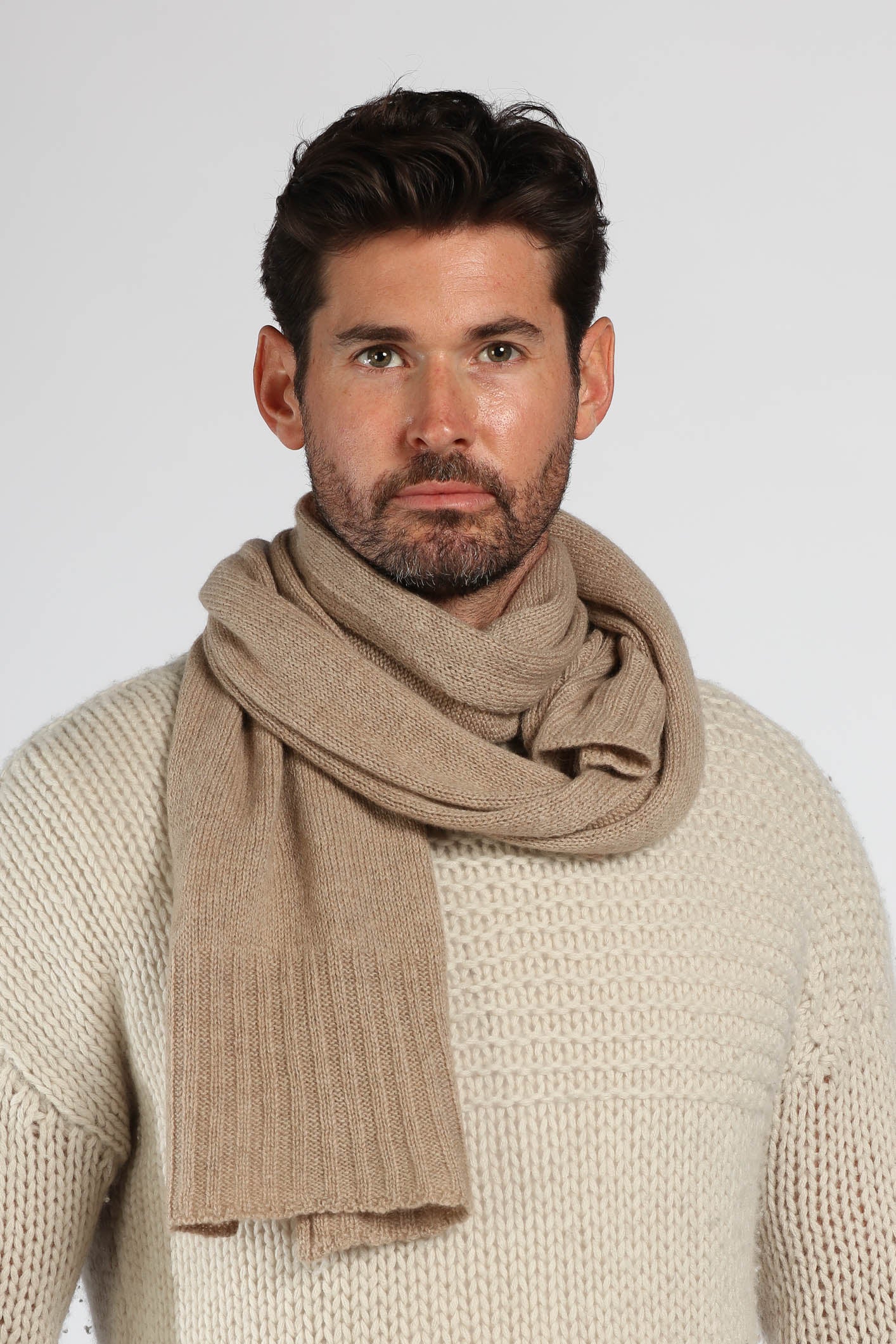 Ribbed Cashmere Scarf