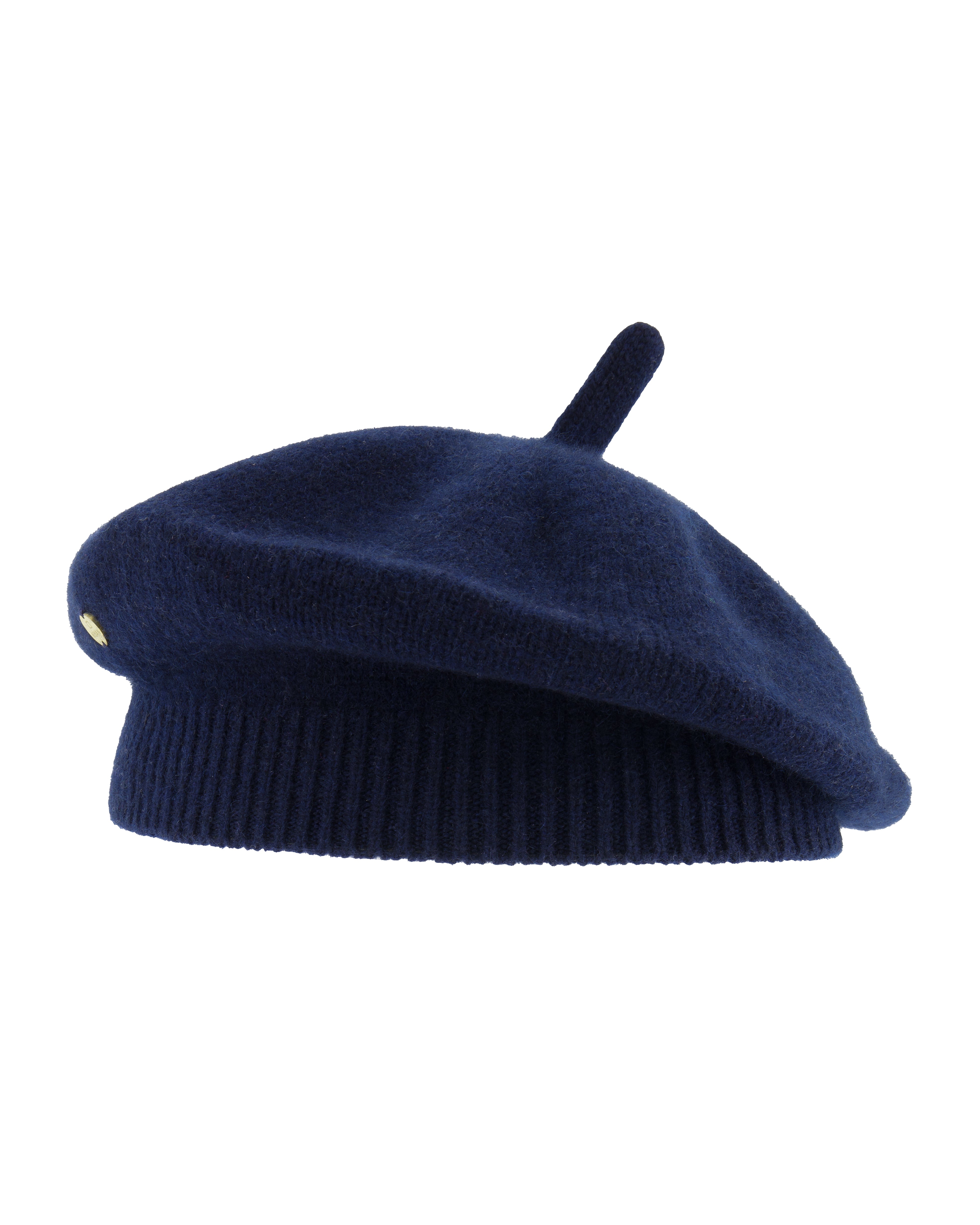7417 Beret With Cashmere Women/men Navy One Size Beret with Cashmere main image 2