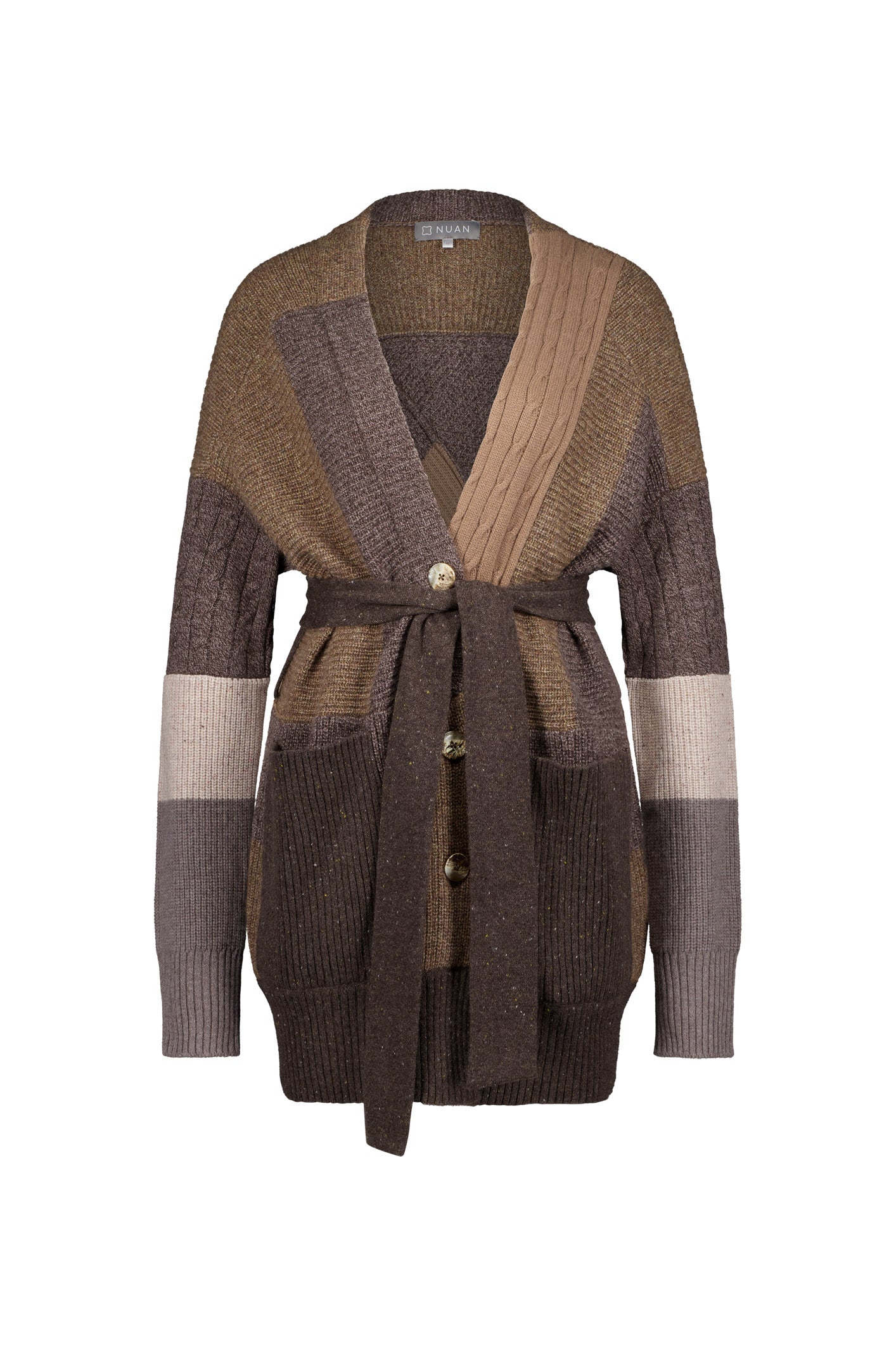 Patchwork Cashmere Coat