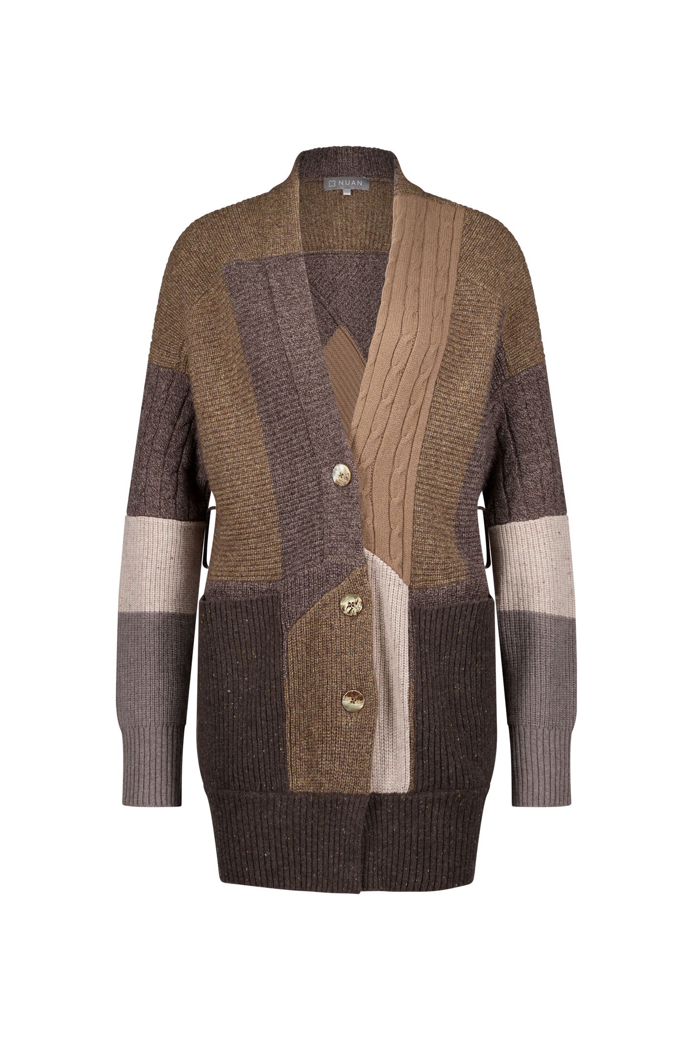 Patchwork Cashmere Coat