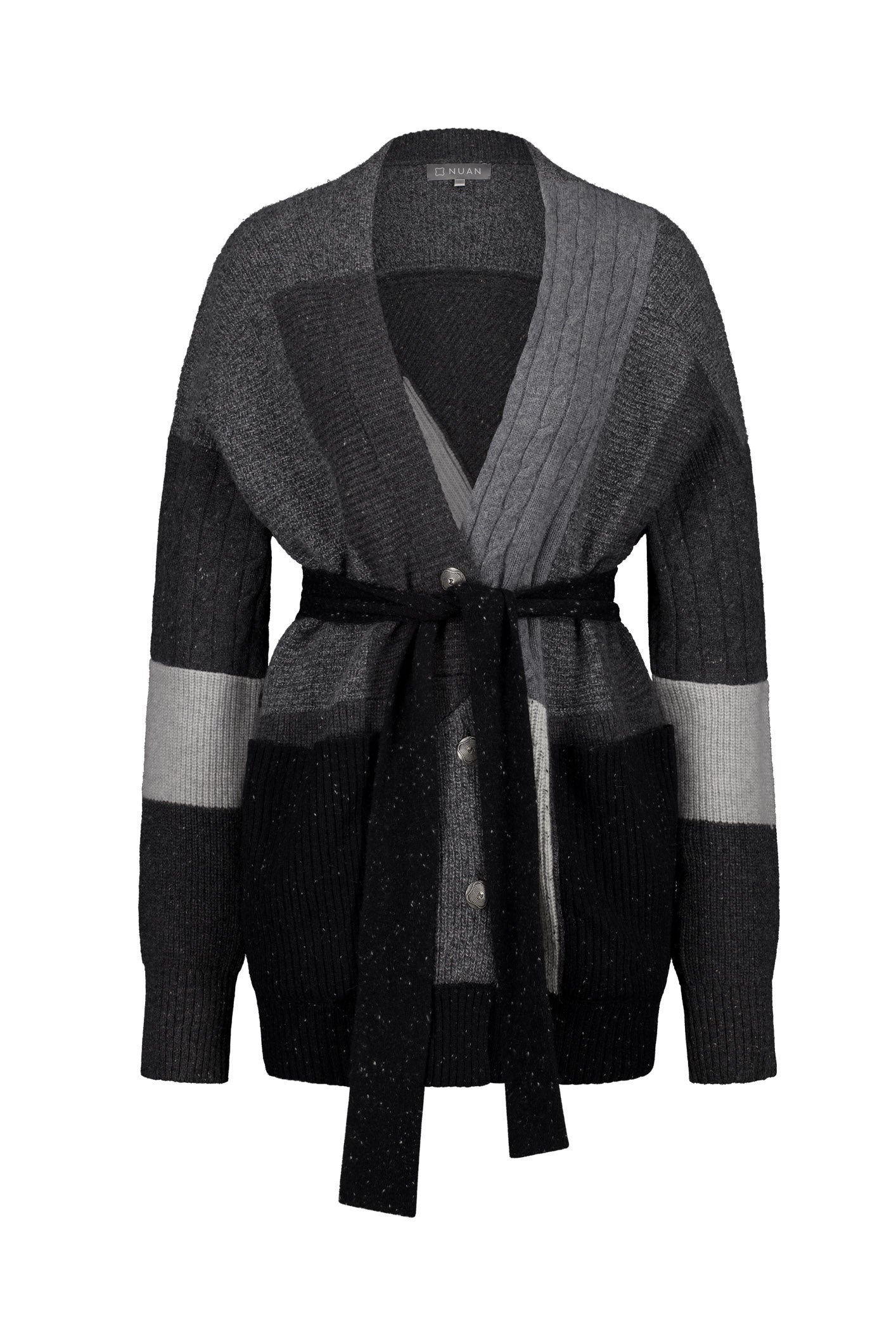 Patchwork Cashmere Coat