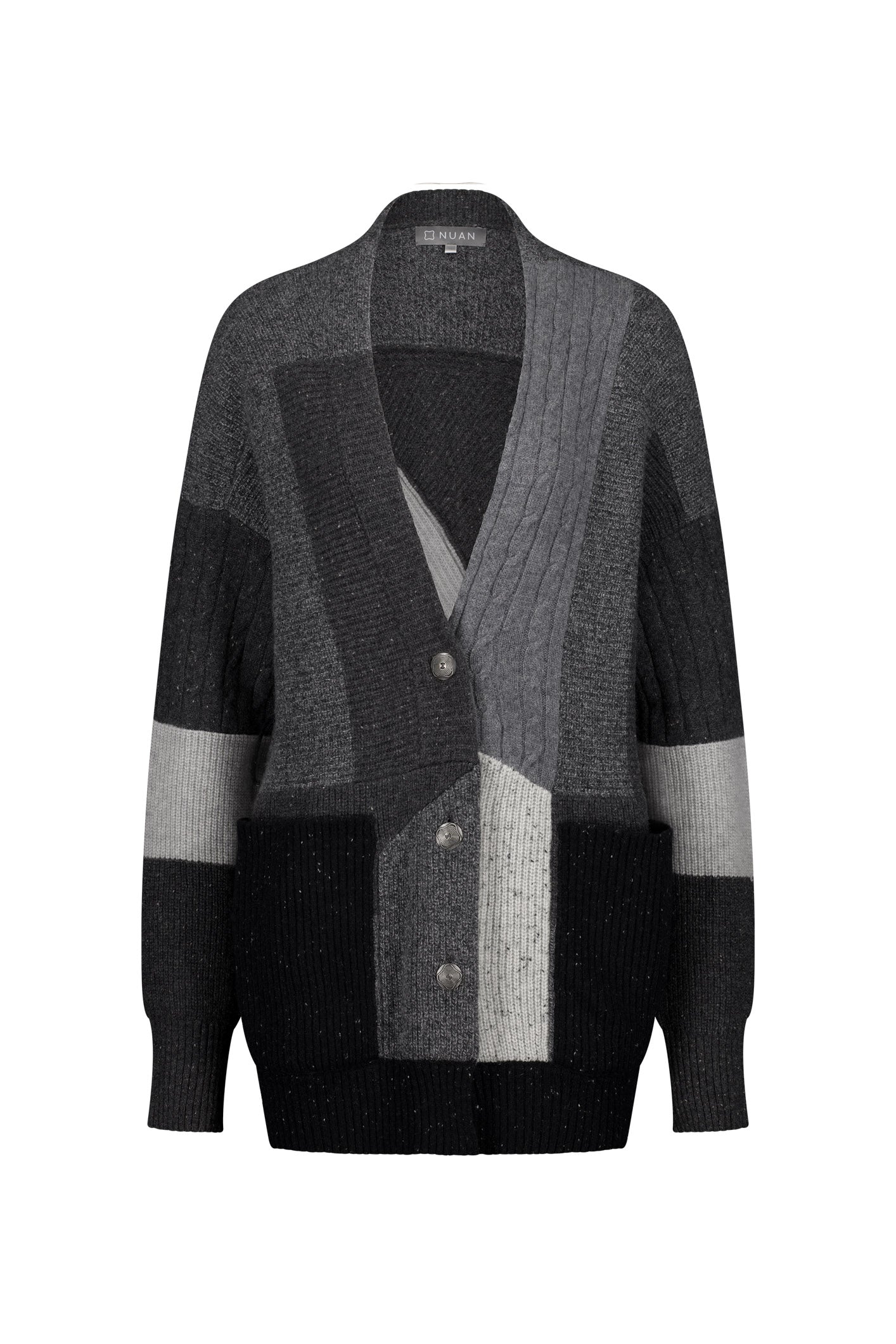 Patchwork Cashmere Coat
