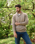 Cable Accent Cashmere Sweater