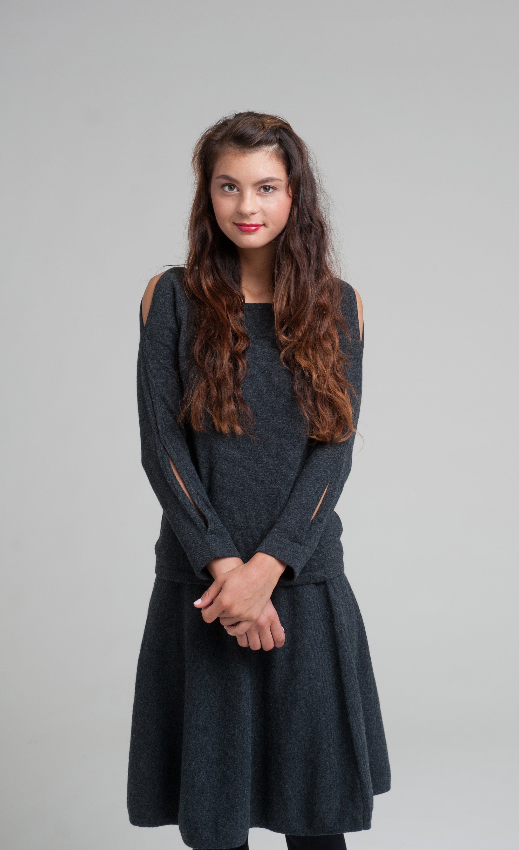 Eyelet Top - Nuan Cashmere - classic - elegant - cashmere