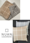 Jacquard Birdseye Check Throw & Cashmere Pillow