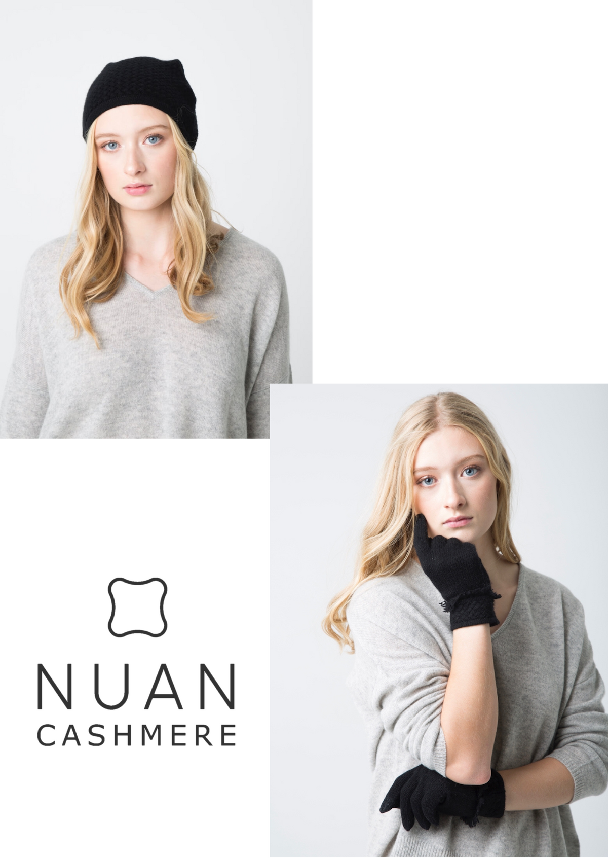 COCO Gloves &amp; Beanie - Nuan Cashmere - classic - elegant - cashmere