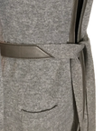 Belted Cardigan with Leather Accents - Nuan Cashmere - classic - elegant - cashmere