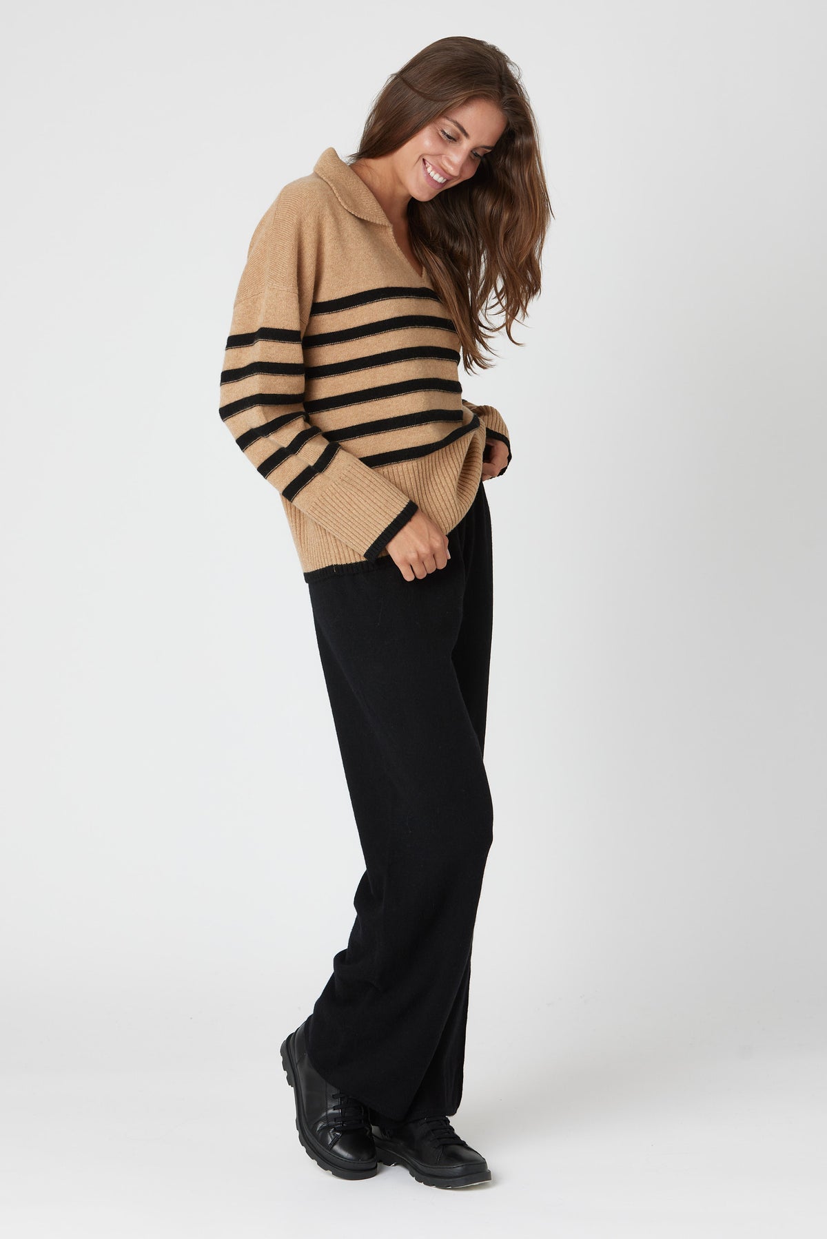 Wide Leg Cashmere Pant - Nuan Cashmere - classic - elegant - cashmere