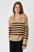 Striped Polo Sweater - Nuan Cashmere - classic - elegant - cashmere