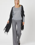 Hand Fringed Shawl - Nuan Cashmere - classic - elegant - cashmere