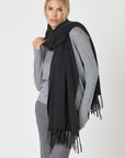 Hand Fringed Shawl - Nuan Cashmere - classic - elegant - cashmere