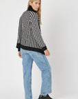 Houndstooth Cardigan - Nuan Cashmere - classic - elegant - cashmere