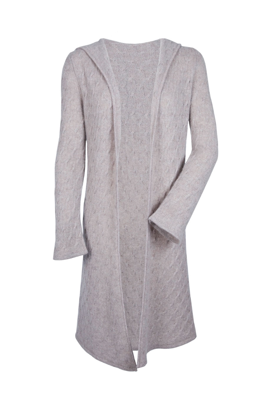 Handknit Cable Coat - Nuan Cashmere - classic - elegant - cashmere