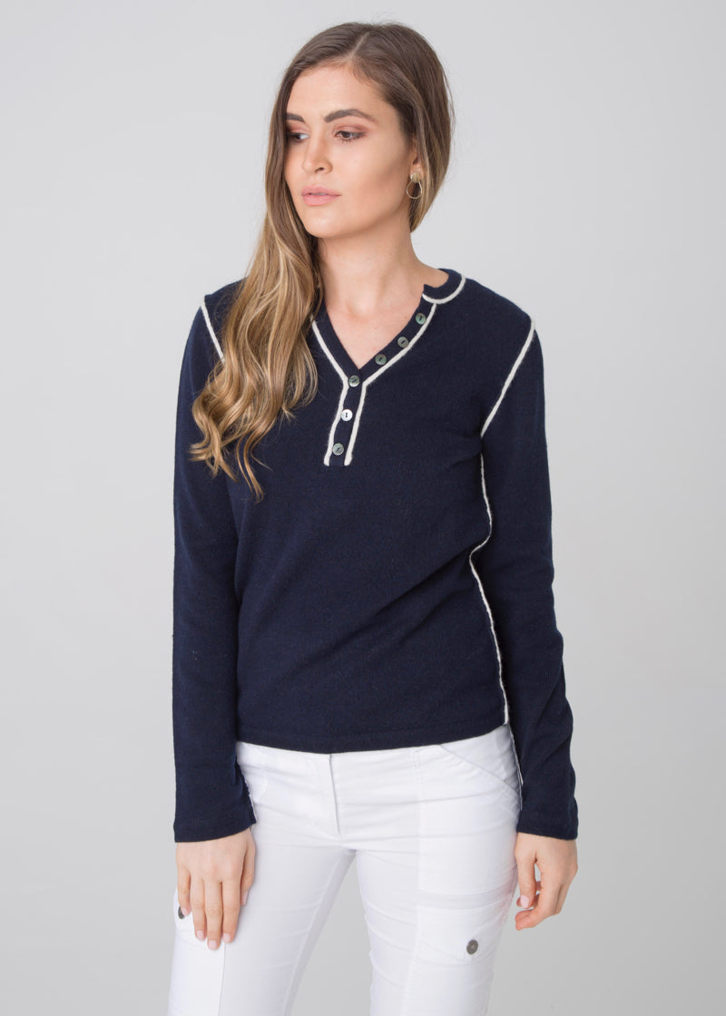 Cashmere Henley - Nuan Cashmere - classic - elegant - cashmere