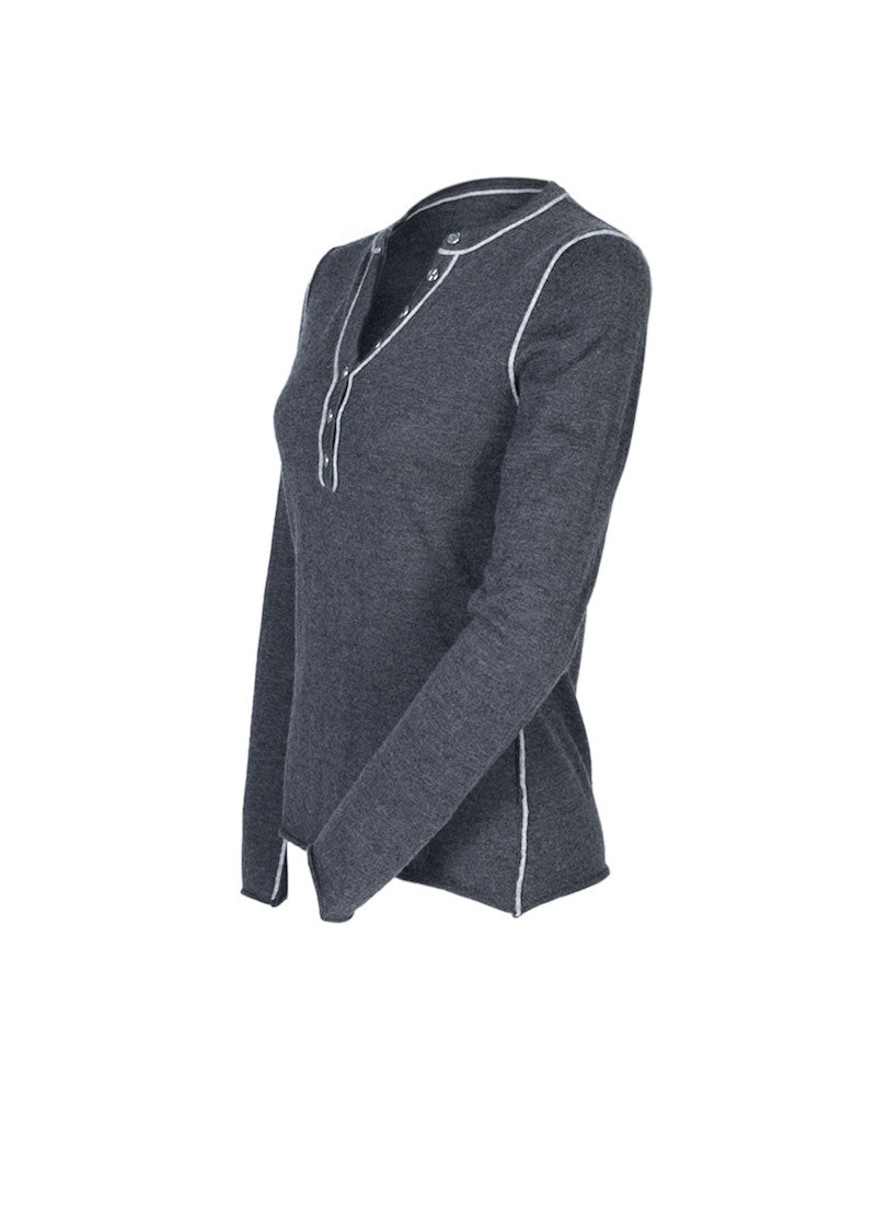 Cashmere Henley - Nuan Cashmere - classic - elegant - cashmere