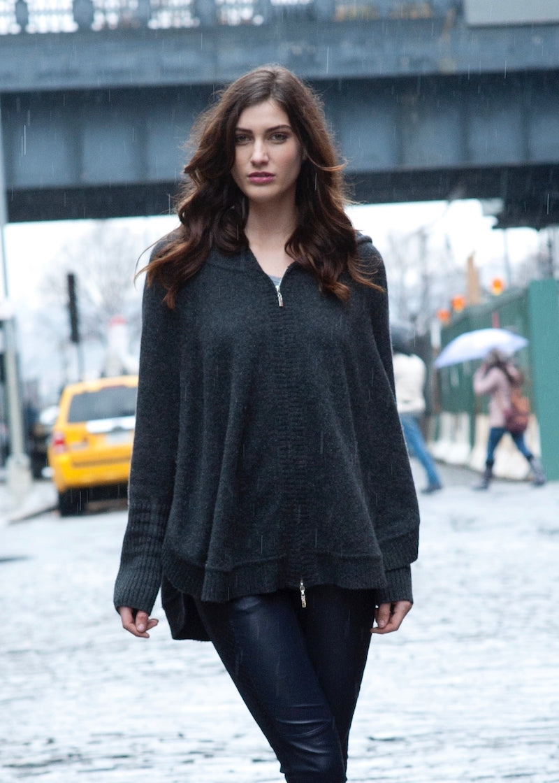 Poncho Hoodie - Nuan Cashmere - classic - elegant - cashmere