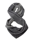 Doubled Sided Ribbed Infinity Scarf - Nuan Cashmere - classic - elegant - cashmere