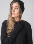 Ribbed knit wrist warmers - Nuan Cashmere - classic - elegant - cashmere
