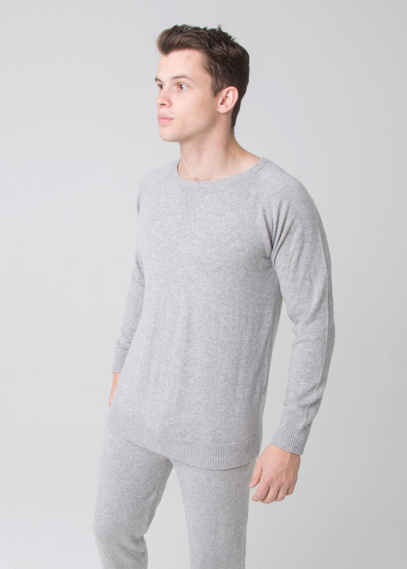 Men&#39;s Lounge Crew - Nuan Cashmere - classic - elegant - cashmere