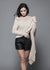 Handknit Cable Cardiwrap - Nuan Cashmere - classic - elegant - cashmere