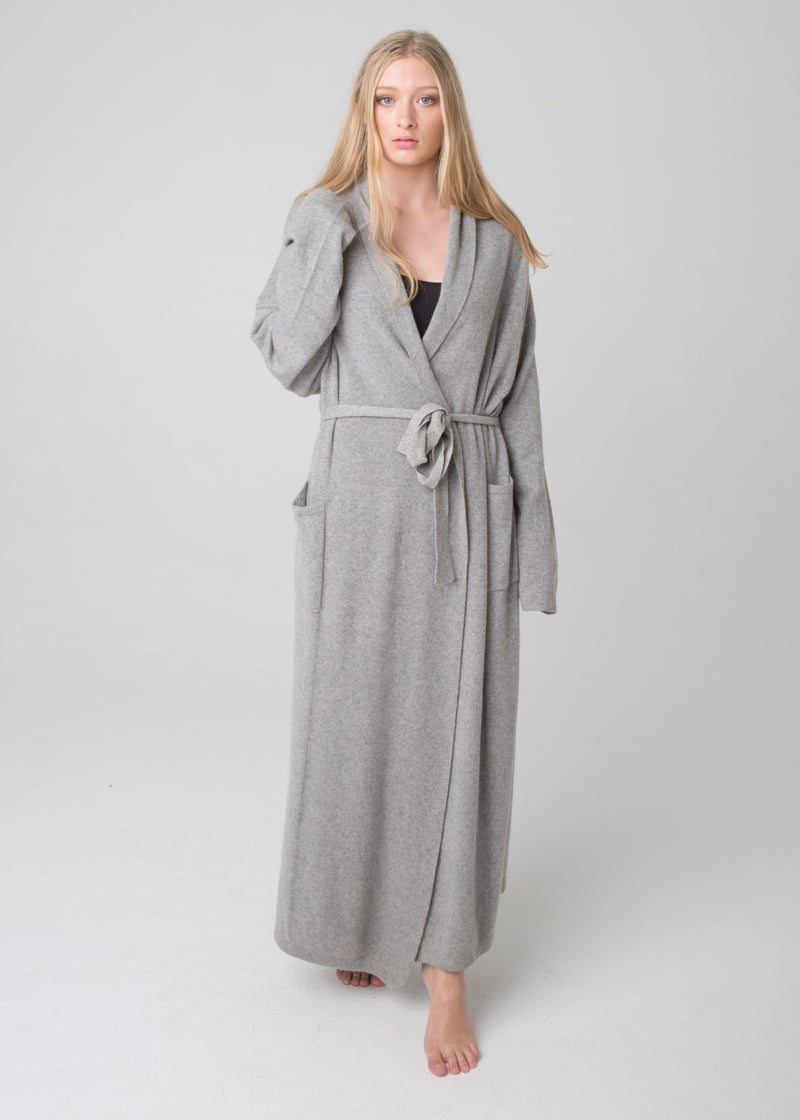 Luxury Cashmere Robe (Women's) Concrete One size