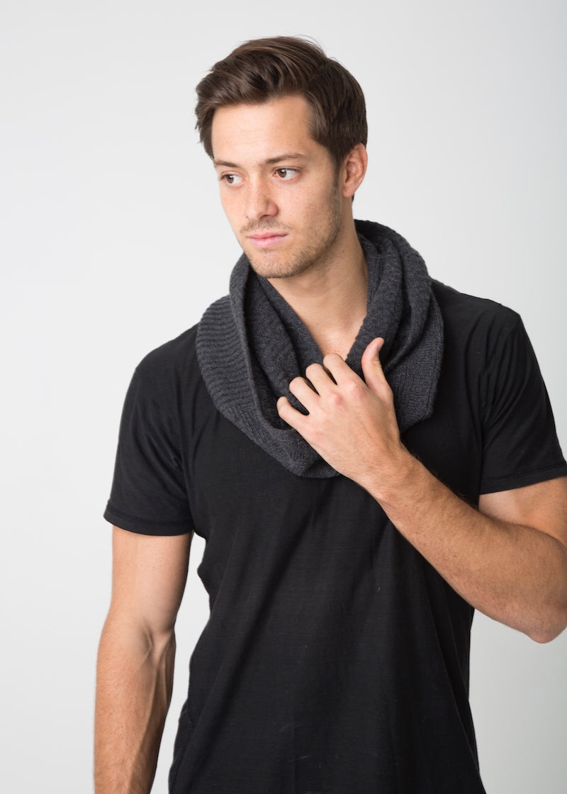 Textured Infinity Scarf - Nuan Cashmere - classic - elegant - cashmere