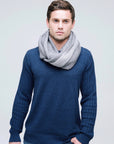 Doubled Sided Ribbed Infinity Scarf - Nuan Cashmere - classic - elegant - cashmere