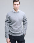 Stripe Accent Sweater - Nuan Cashmere - classic - elegant - cashmere
