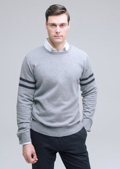 Stripe Accent Sweater - Nuan Cashmere - classic - elegant - cashmere