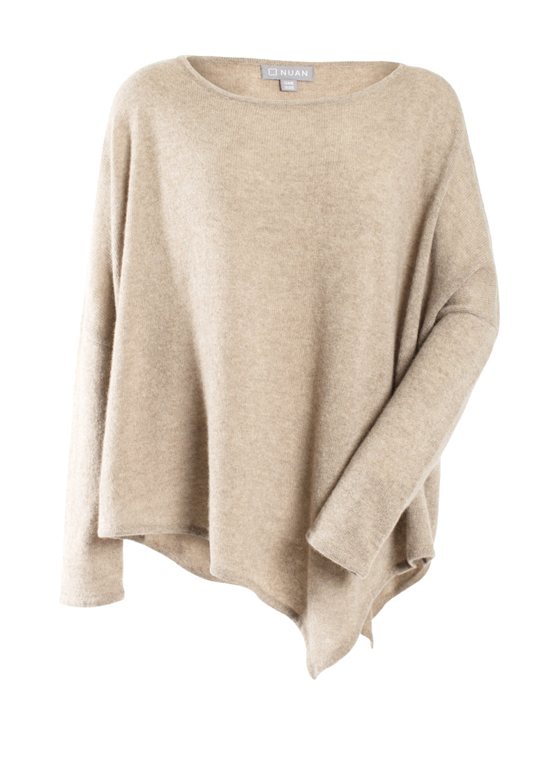 Round-Neck Poncho - Nuan Cashmere - classic - elegant - cashmere