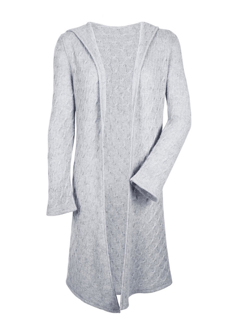 Handknit Cable Coat - Nuan Cashmere - classic - elegant - cashmere