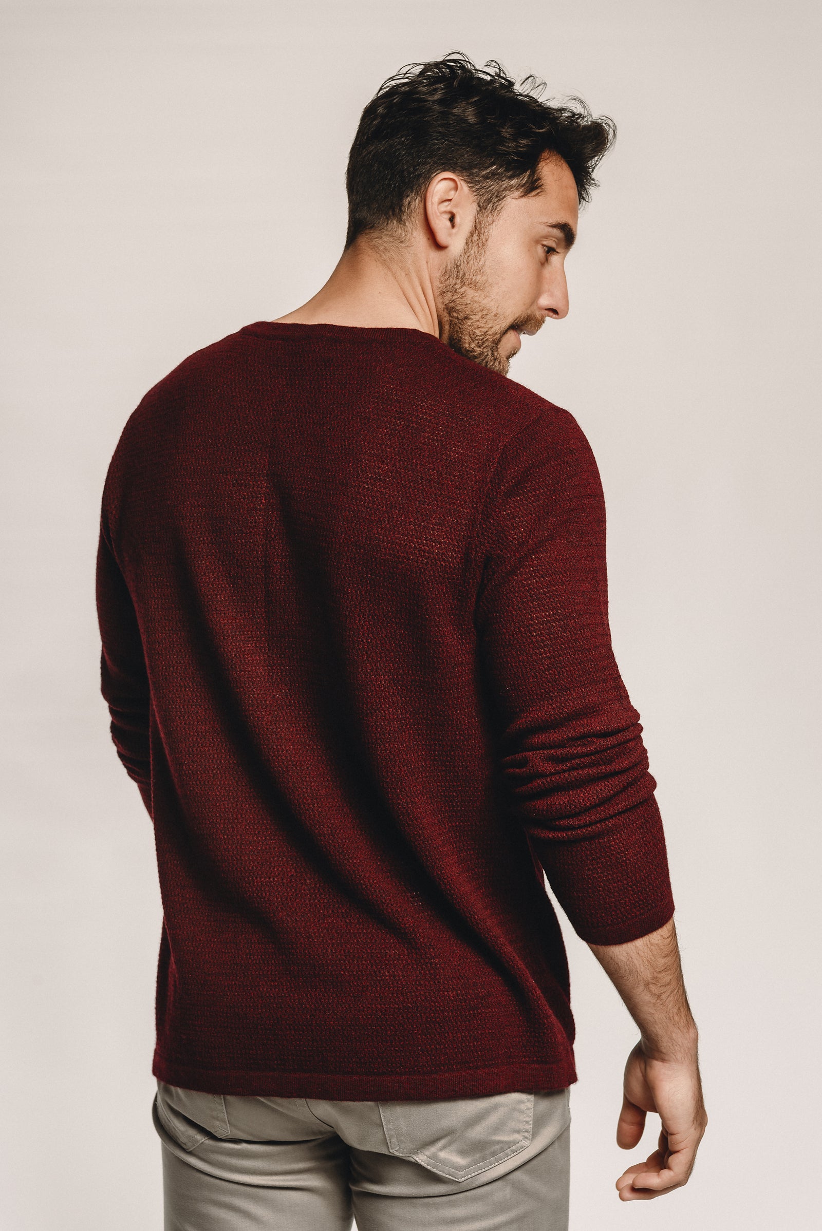 Waffle Henley - Nuan Cashmere - classic - elegant - cashmere