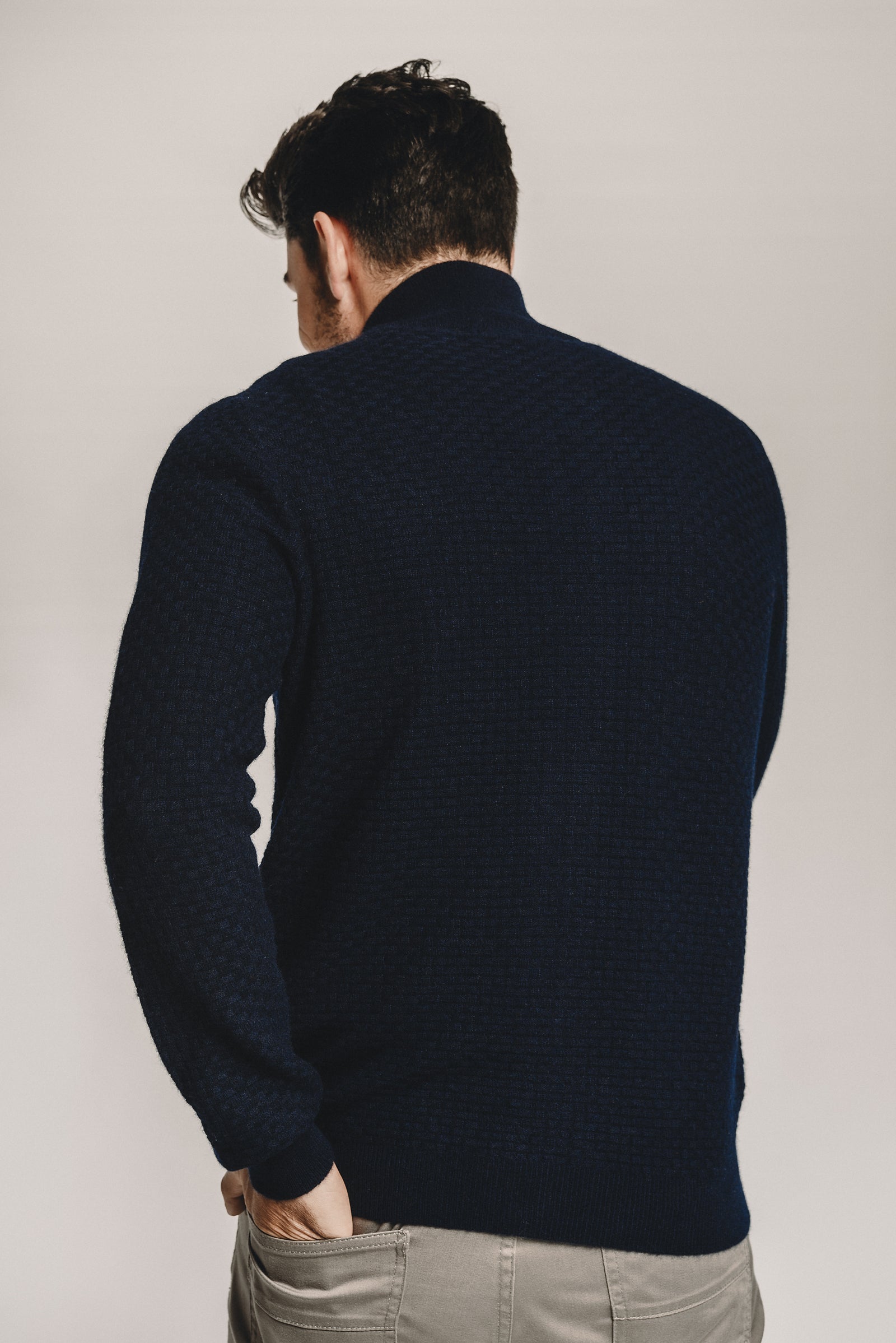 Basket Knit Bomber - Nuan Cashmere - classic - elegant - cashmere