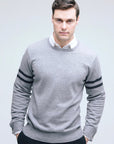 Stripe Accent Sweater - Nuan Cashmere - classic - elegant - cashmere