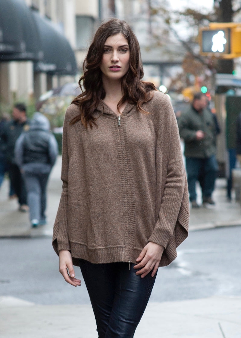 Poncho Hoodie - Nuan Cashmere - classic - elegant - cashmere