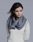 Doubled Sided Ribbed Infinity Scarf - Nuan Cashmere - classic - elegant - cashmere