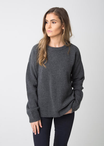 Chunky Relaxed Crew - Nuan Cashmere - classic - elegant - cashmere