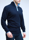 Zip Accent Sweater - Nuan Cashmere - classic - elegant - cashmere