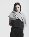 Hand Fringed Shawl - Nuan Cashmere - classic - elegant - cashmere