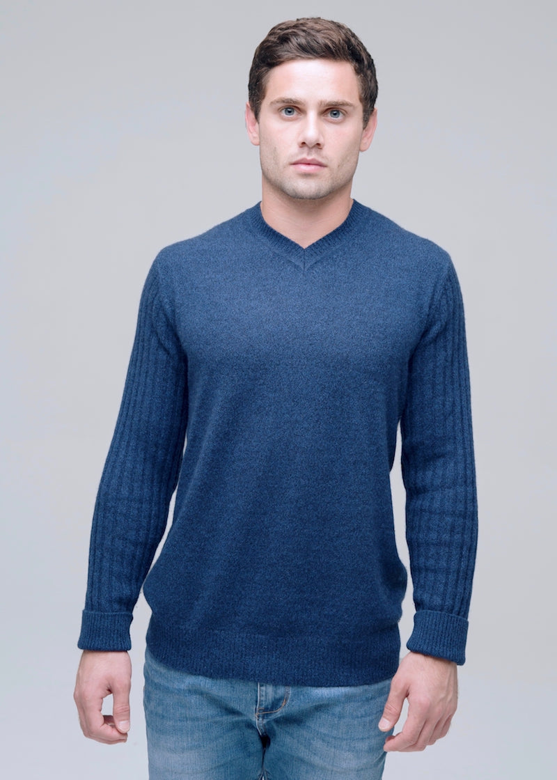 Ribbed Sleeve Sweater - Nuan Cashmere - classic - elegant - cashmere