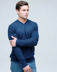 Ribbed Sleeve Sweater - Nuan Cashmere - classic - elegant - cashmere