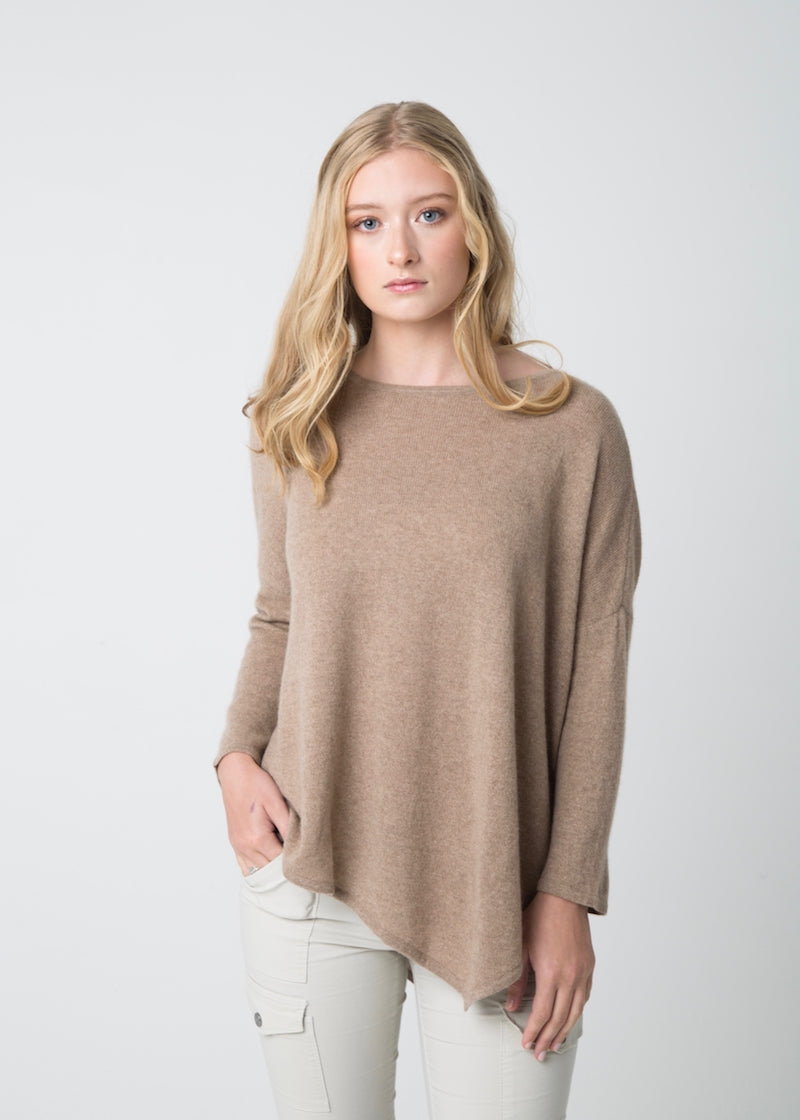 Round-Neck Poncho - Nuan Cashmere - classic - elegant - cashmere