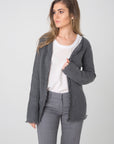 Fringed Honeycomb Jacket - Nuan Cashmere - classic - elegant - cashmere