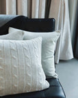 Large Cable Cushion - Nuan Cashmere - classic - elegant - cashmere