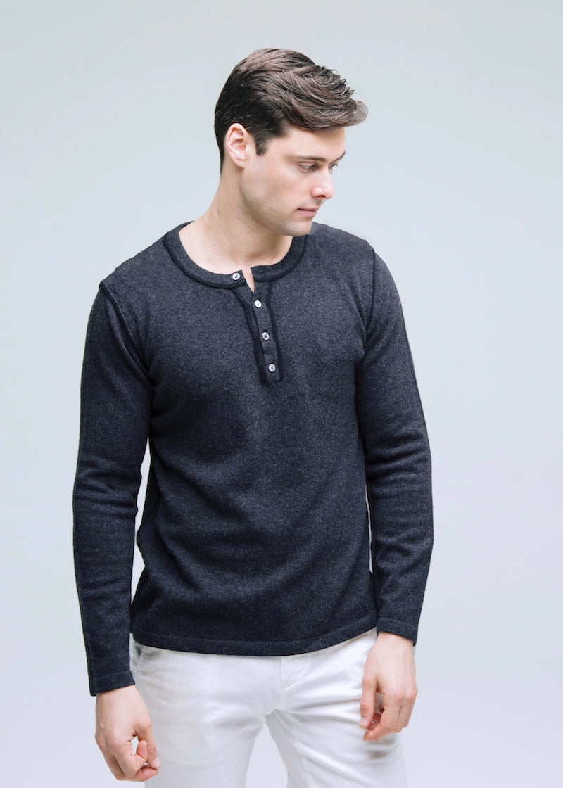 Henley Sweater - Nuan Cashmere - classic - elegant - cashmere