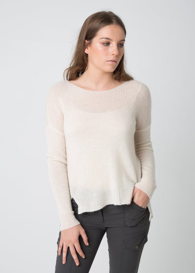 Light Summer Knit Top - Nuan Cashmere - classic - elegant - cashmere