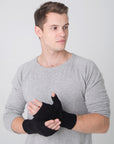 Ribbed knit wrist warmers - Nuan Cashmere - classic - elegant - cashmere